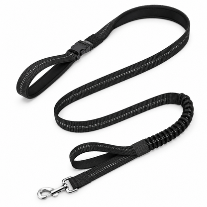 Reflective Dual-Handle Elastic Pet Leash