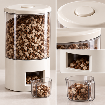 Press-Seal Pet Food Storage Dispenser