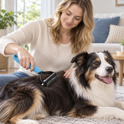 Double-Sided Pet Dematting Grooming Rake