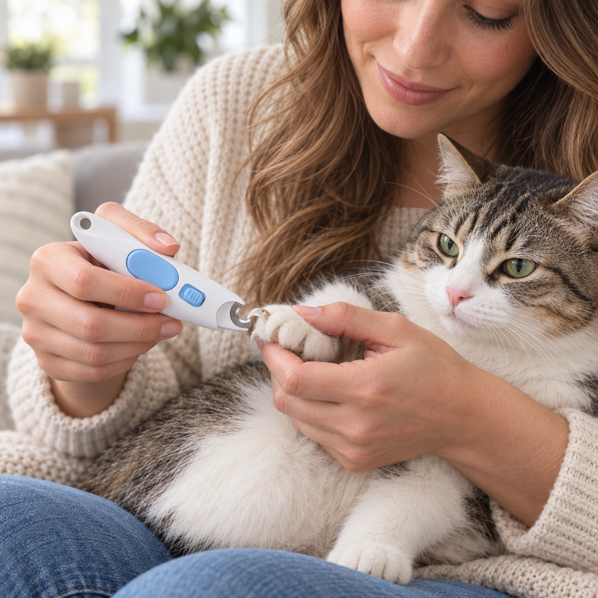 Push-Style Pet Nail Clipper