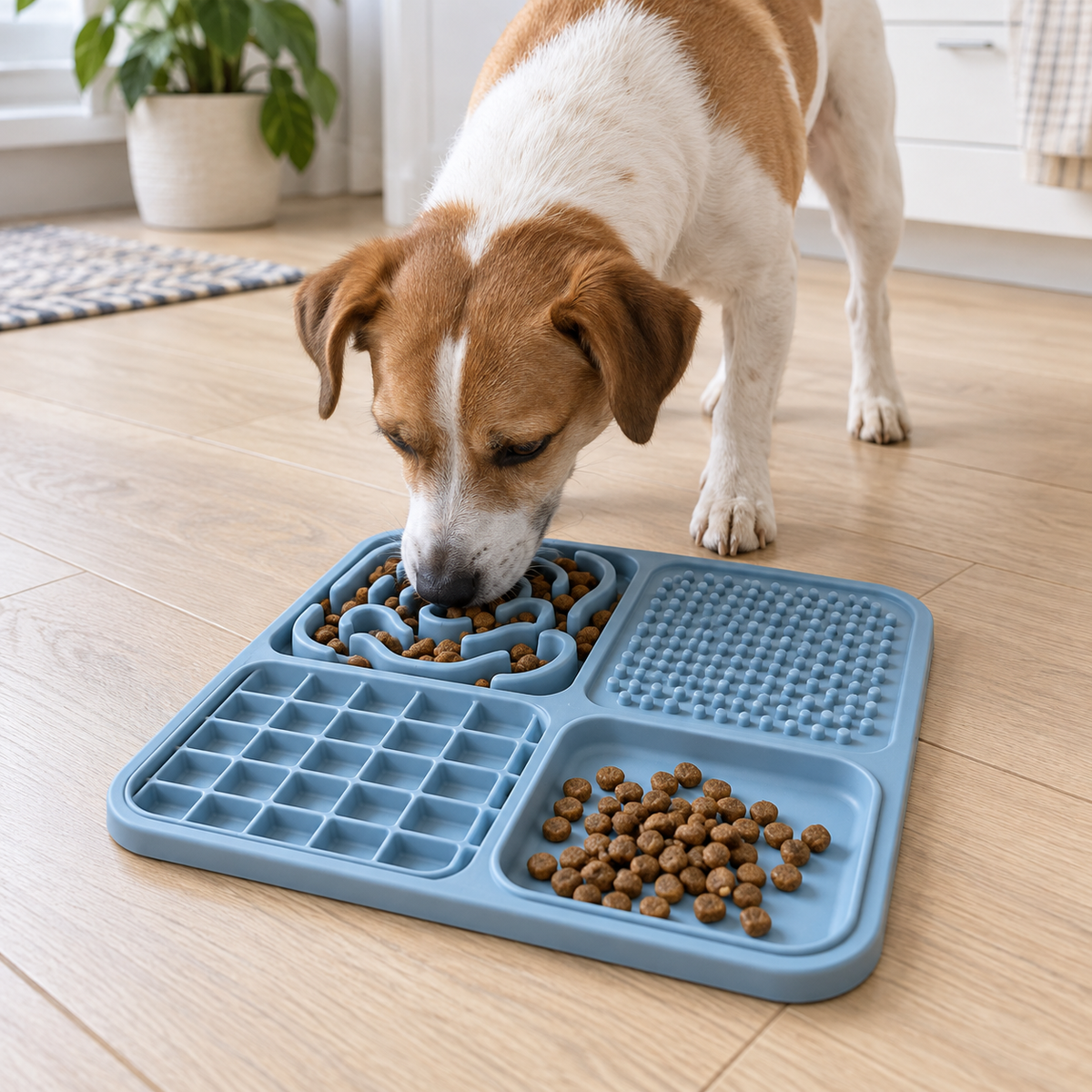 Four-Zone Silicone Slow Feeding Mat
