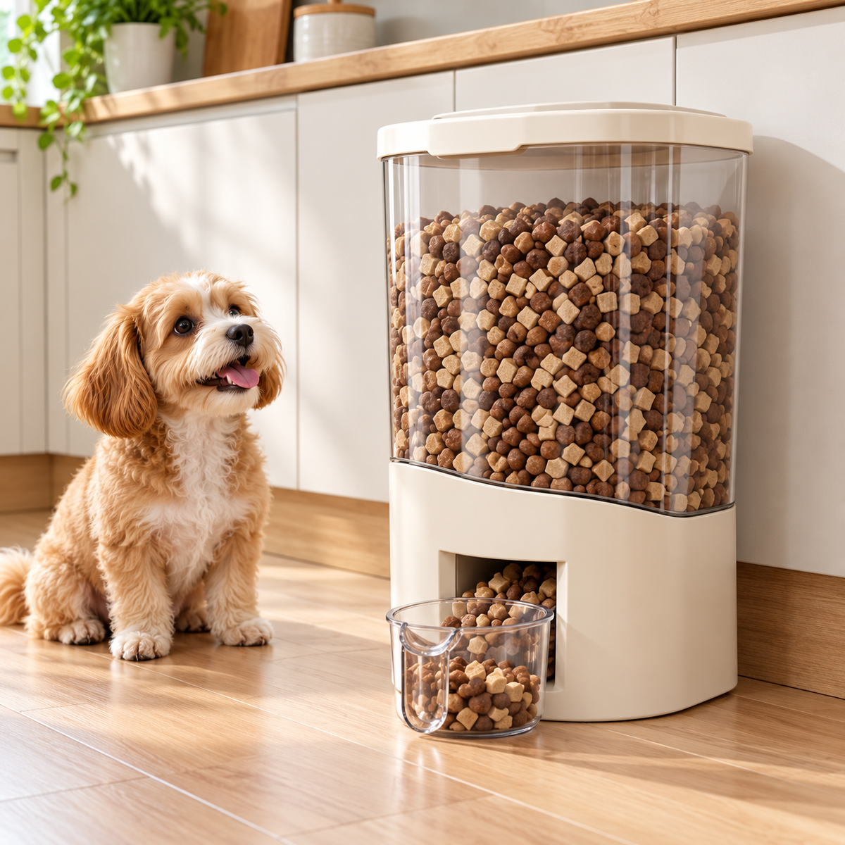 Press-Seal Pet Food Storage Dispenser