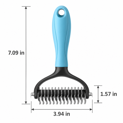 Double-Sided Pet Dematting Grooming Rake
