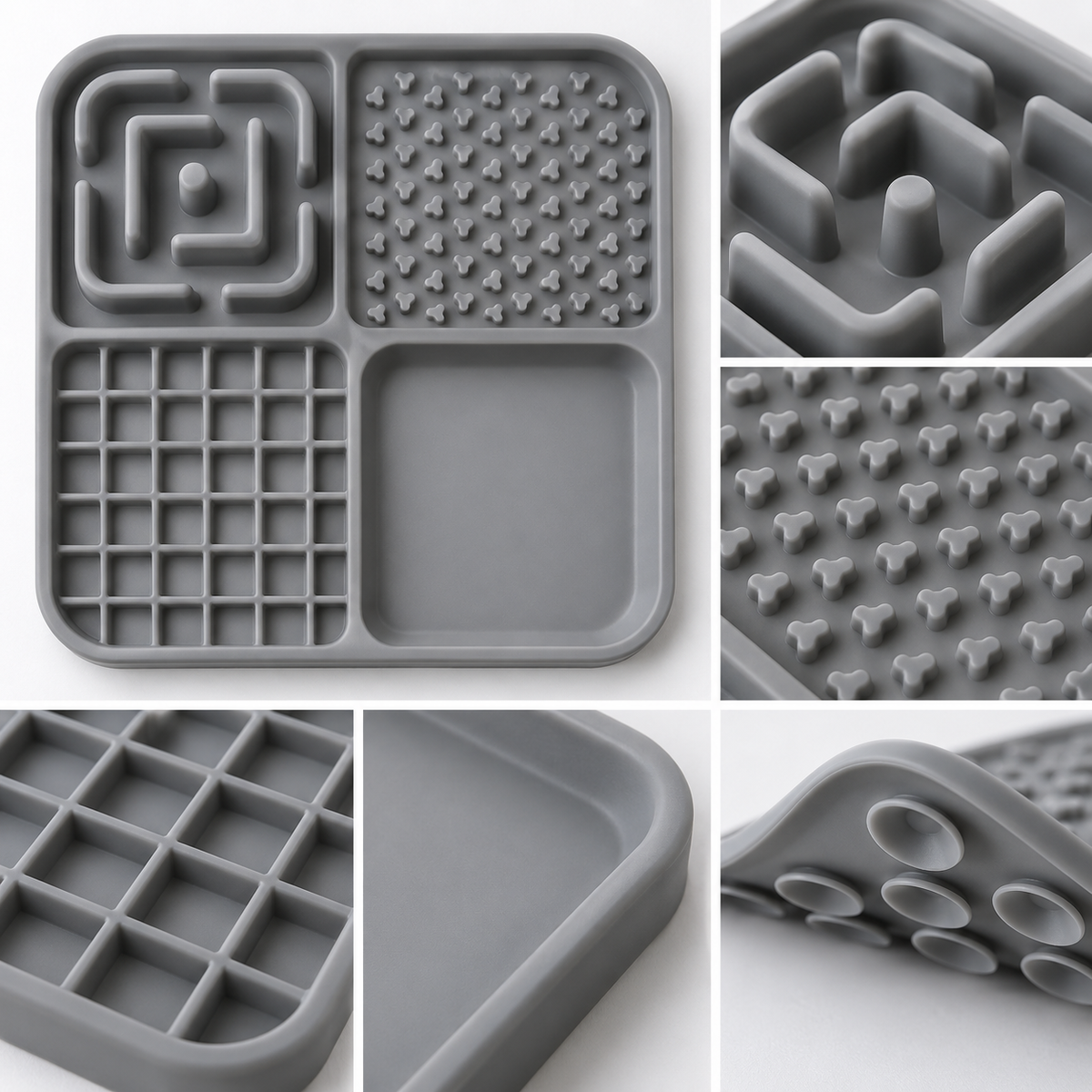 Four-Zone Silicone Slow Feeding Mat