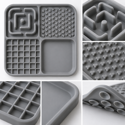 Four-Zone Silicone Slow Feeding Mat