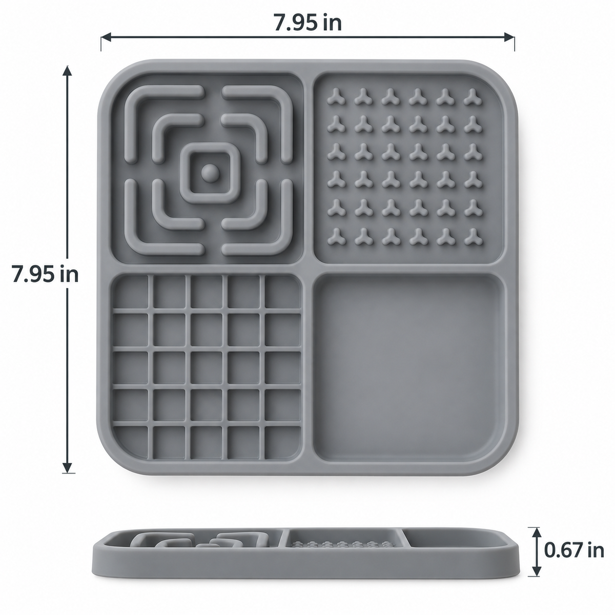 Four-Zone Silicone Slow Feeding Mat