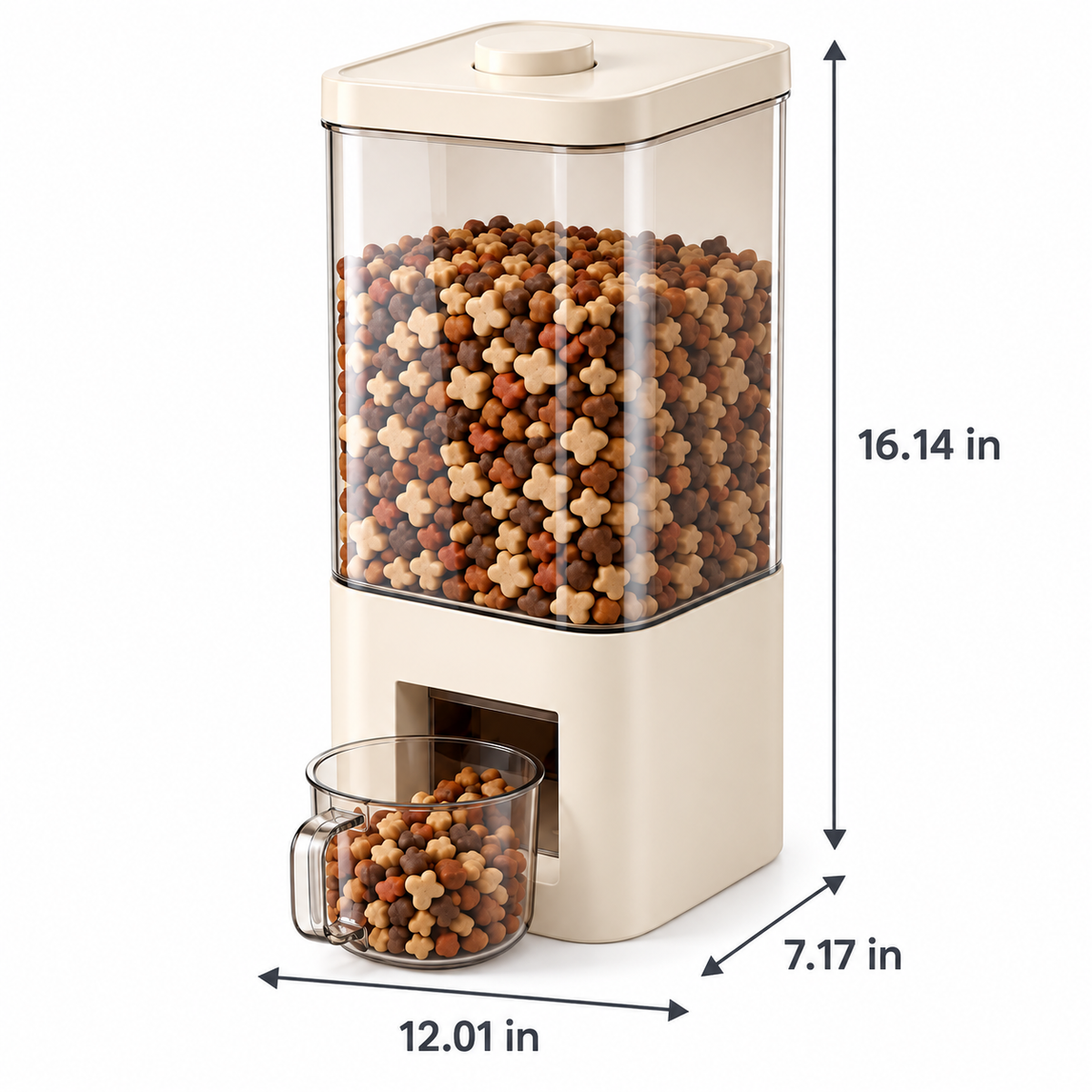 Press-Seal Pet Food Storage Dispenser